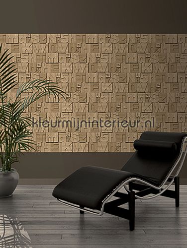 Letterbak papel de parede J43607 madeira Dutch Wallcoverings